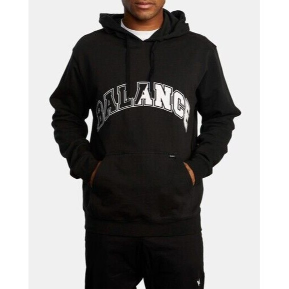 RVCA Big Split Hoodie Sweatshirt Youth Boys M Black NEW